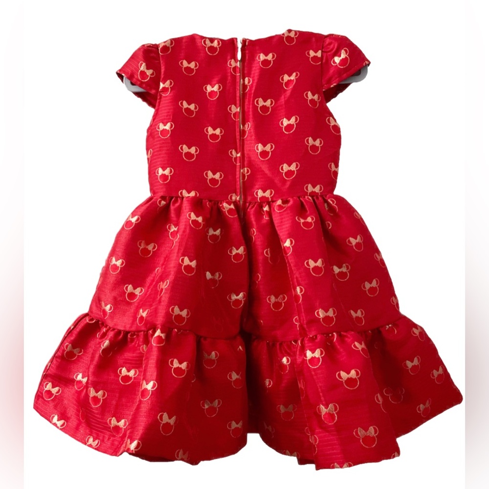 Disney Minnie Mouse Party Dress Girls Size 9/10 140 cm Red Holiday - Picture 3 of 9